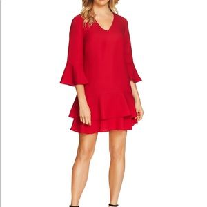 CeCe by Cynthia Steffe Katelyn flounce Sleeve Ruffle Dress